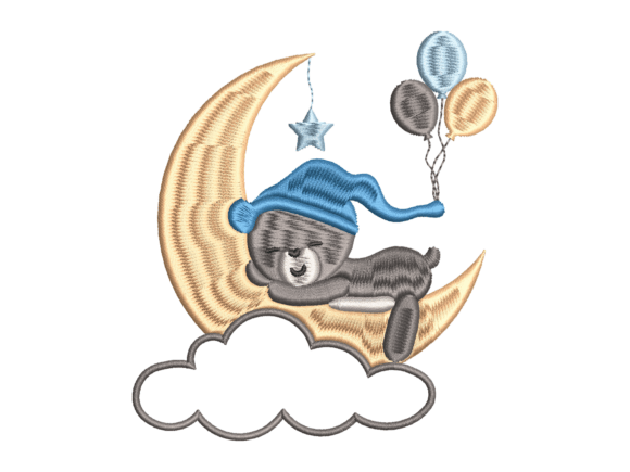 A Cozy Charm in Every Stitch: Reviewing the Sleeping Bear Moon Embroidery for Handmade Gifts