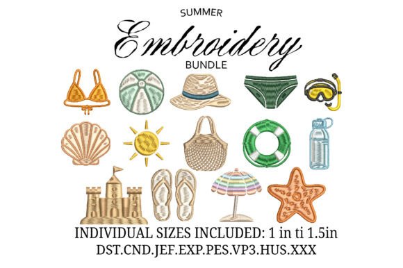 Beach Pool Summer Mini Embroidery Set Review