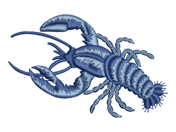 Blue Lobster Embroidery Design: A Craft Fair Standout?
