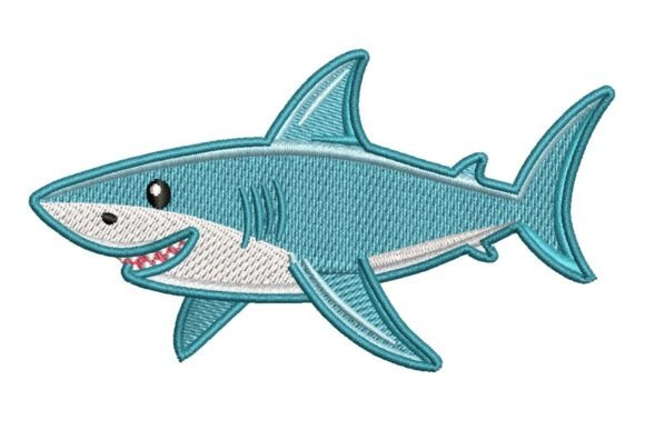 Friendly Shark, Sea Life Embroidery