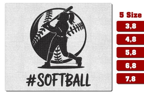 Girl Softball Player Machine Embroidery Review