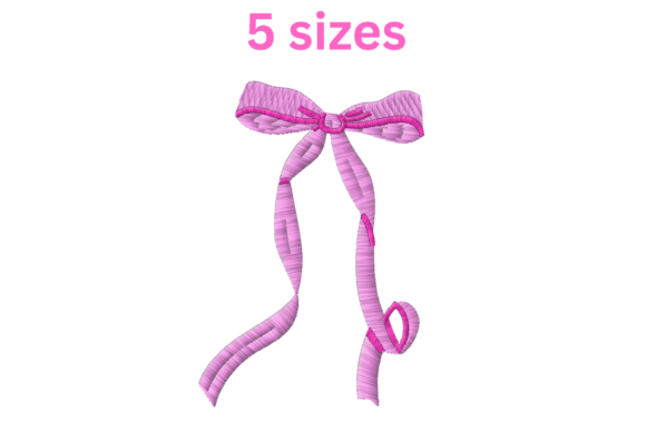 Graceful Bow Embroidery Design for Holiday Charm