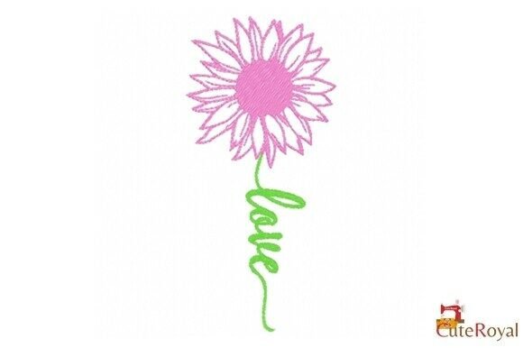 Love Sunflower Outline Embroidery Review