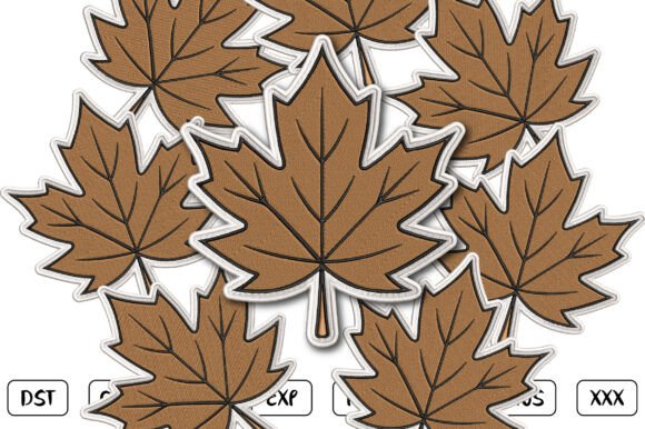 Maple Leaf Embroidery Design: Autumn Elegance for Real Projects