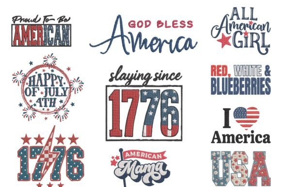 Patriotic USA Embroidery Bundle Design Review