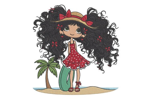 Summer Beach Girl Embroidery Review for Sellers
