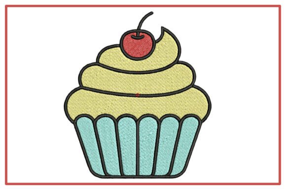 Sweet Cupcake Cherry Embroidery Design Review